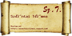 Szántai Tímea névjegykártya